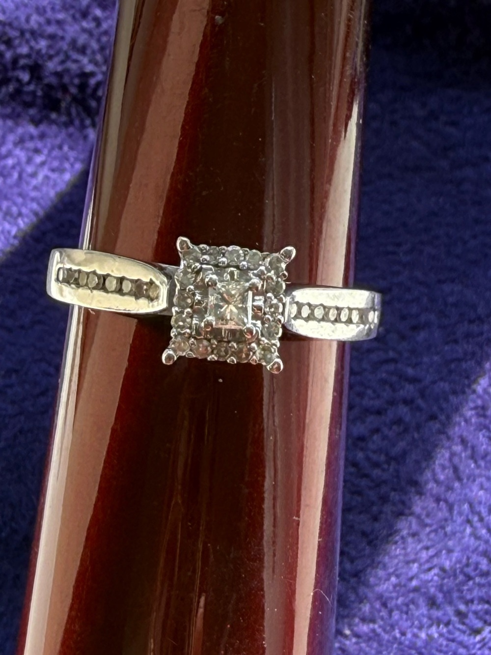 Zales 10K Diamond Frame Engagement Ring size 5.5